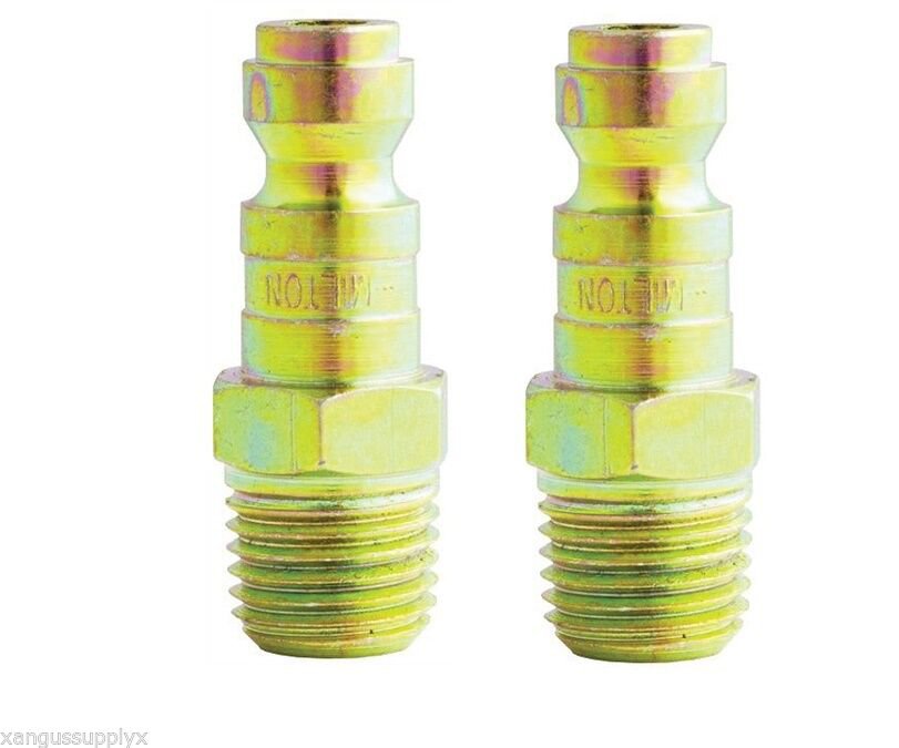 Milton S783 1/4" T Style Male Coupler Plug  2 pack