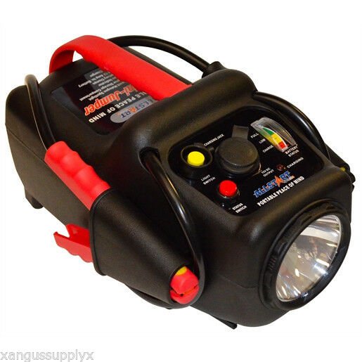 Cal Van 558 Mini  12 Volt Jumper Battery Jump Starter Emergency Spot Light Kit