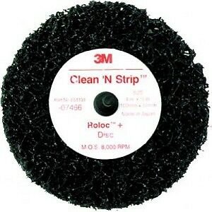 Scotch Brite Clean and Strip Black Roloc Disc 4" x 1/2" MMM7466 3M 7466