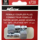 MILTON S728 1/4" NPT FEMALE M STYLE AIR LINE HOSE COUPLER