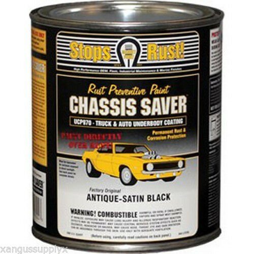 Magnet Paint UCP970-04 Stops Rust Chassis Saver Satin Black Frame Paint - Quart