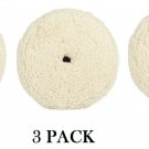 Wizards 11203 50/50 Blended 7" Finish Cut Wool Cutting Buffing Pad - 3 Pack