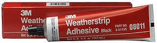 3M Black Weatherstrip Adhesive Black Fast Drying  Flexible & Waterproof  08011