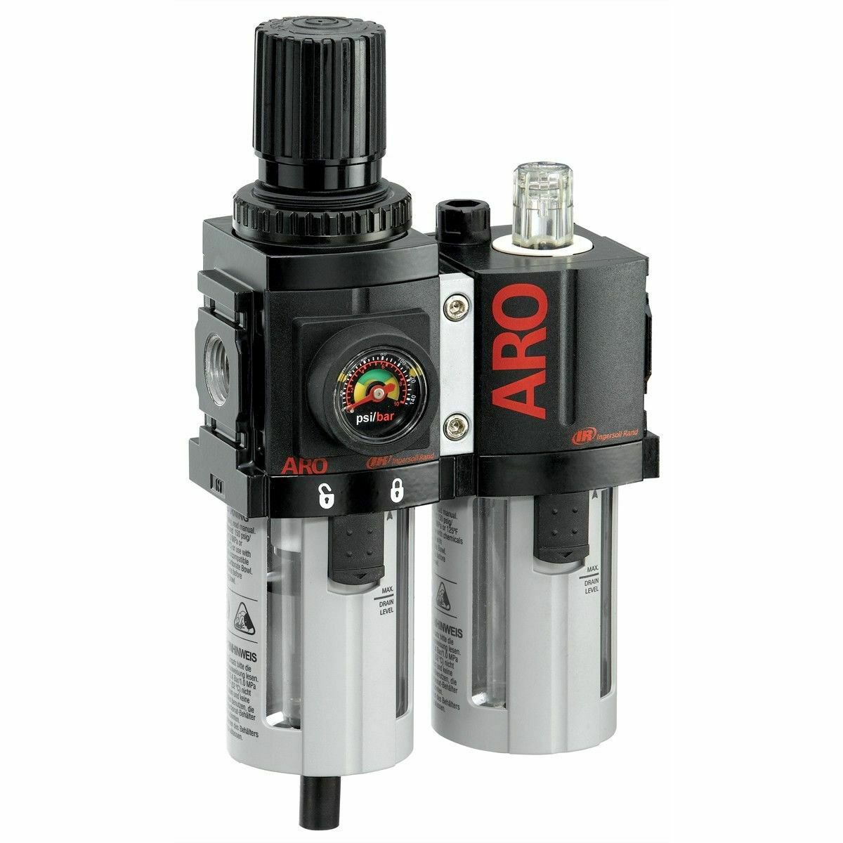 3/8'' Air Compressor Line Pressure Regulator Filter Water Separator with Gauge
