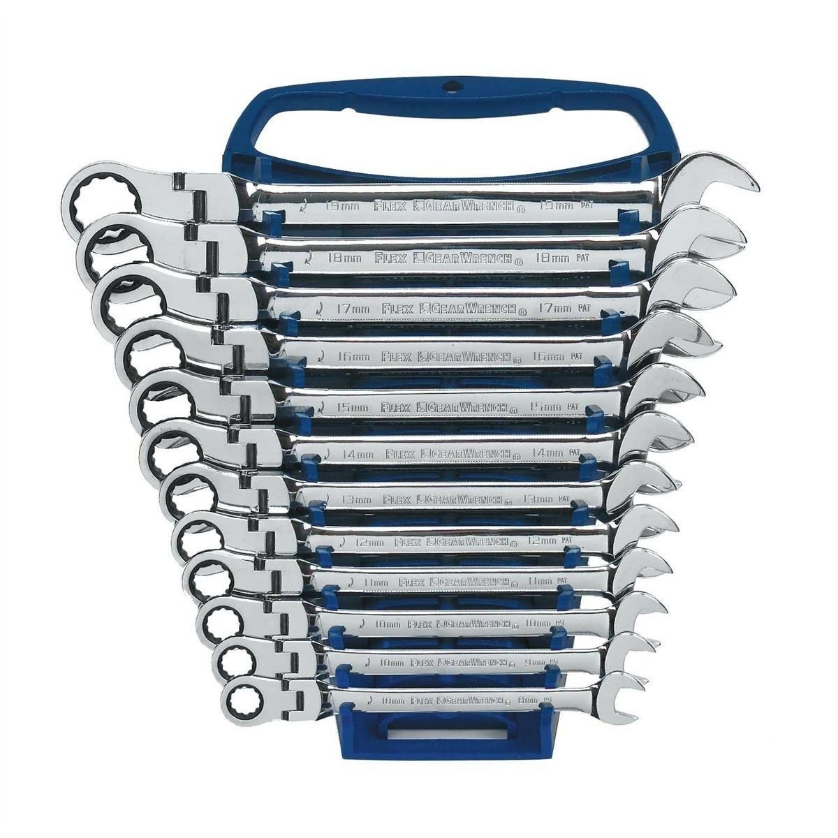 Gearwrench 9901D Metric Flex Head Combination Ratcheting Wrench Set 12pc