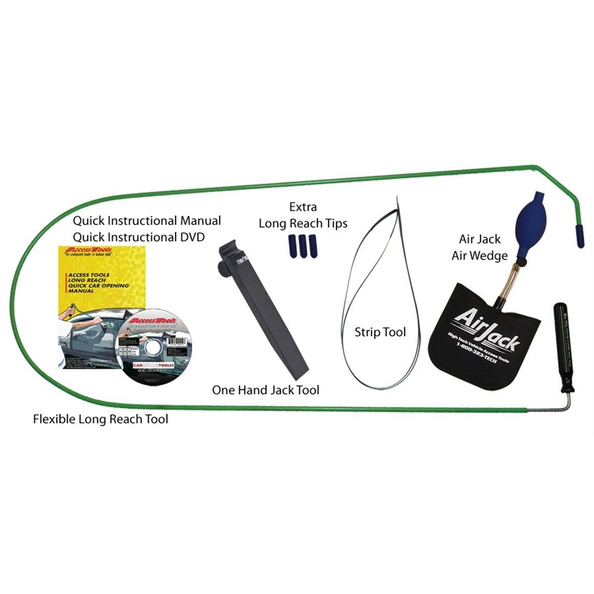Access Tool Fast Access Car Opening Set Kit with Air Jack and Long Reach Tool