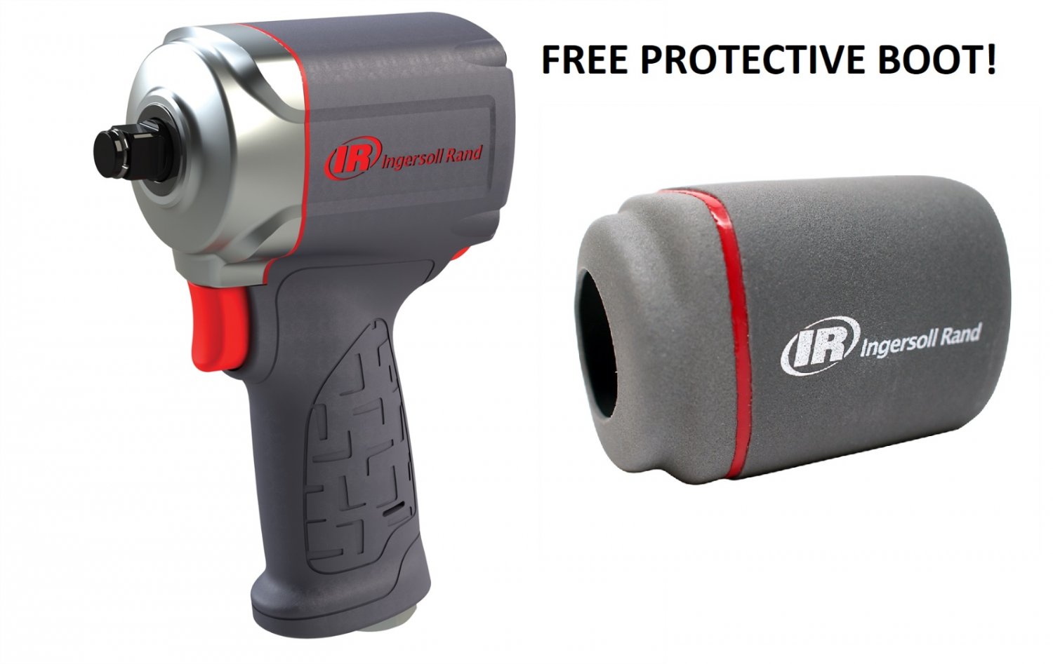 Ingersoll Rand 15QMAX 3/8" Drive Quiet Stubby Impact Gun Wrench With Free Boot!