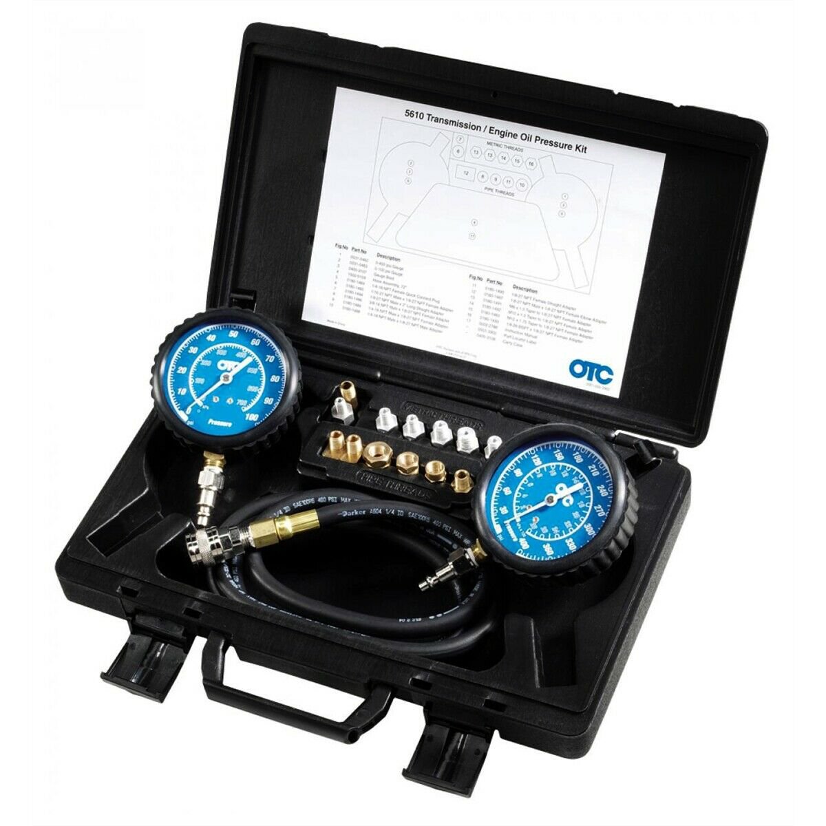 OTC 5610 Transmission / Engine Oil Pressure Tester Test Kit