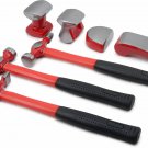 Titan 15084 Autobody Hammer and Dolly Set Auto Body Tool Kit With Case