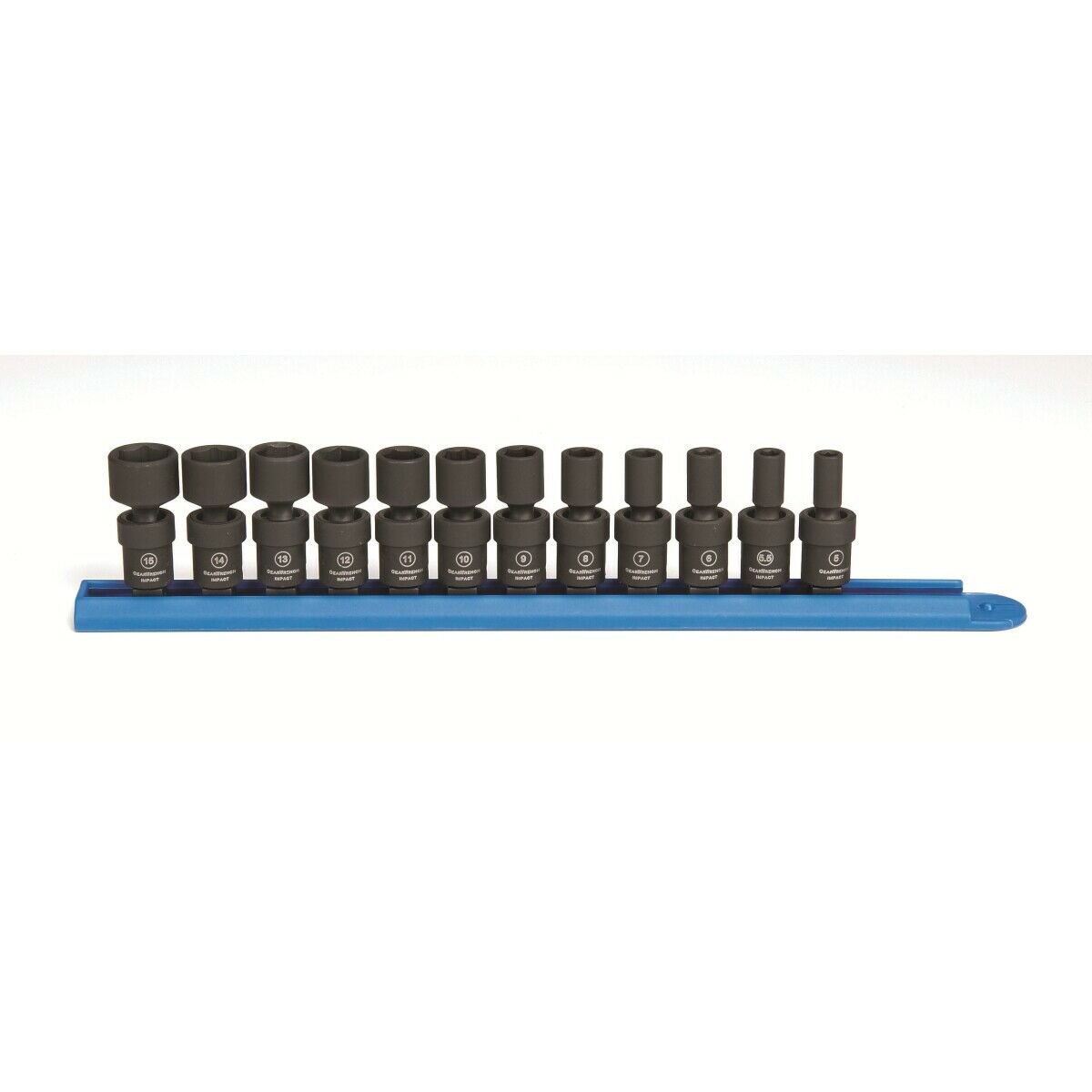 GearWrench 84905 Metric Universal Impact Socket Set 1/4" Drive 12 Piece 5-15mm