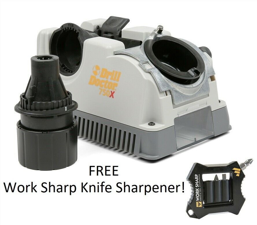 Drill Doctor 750x Bit Sharpener DD750X w/ FREE GWP Work Sharp Sharpener