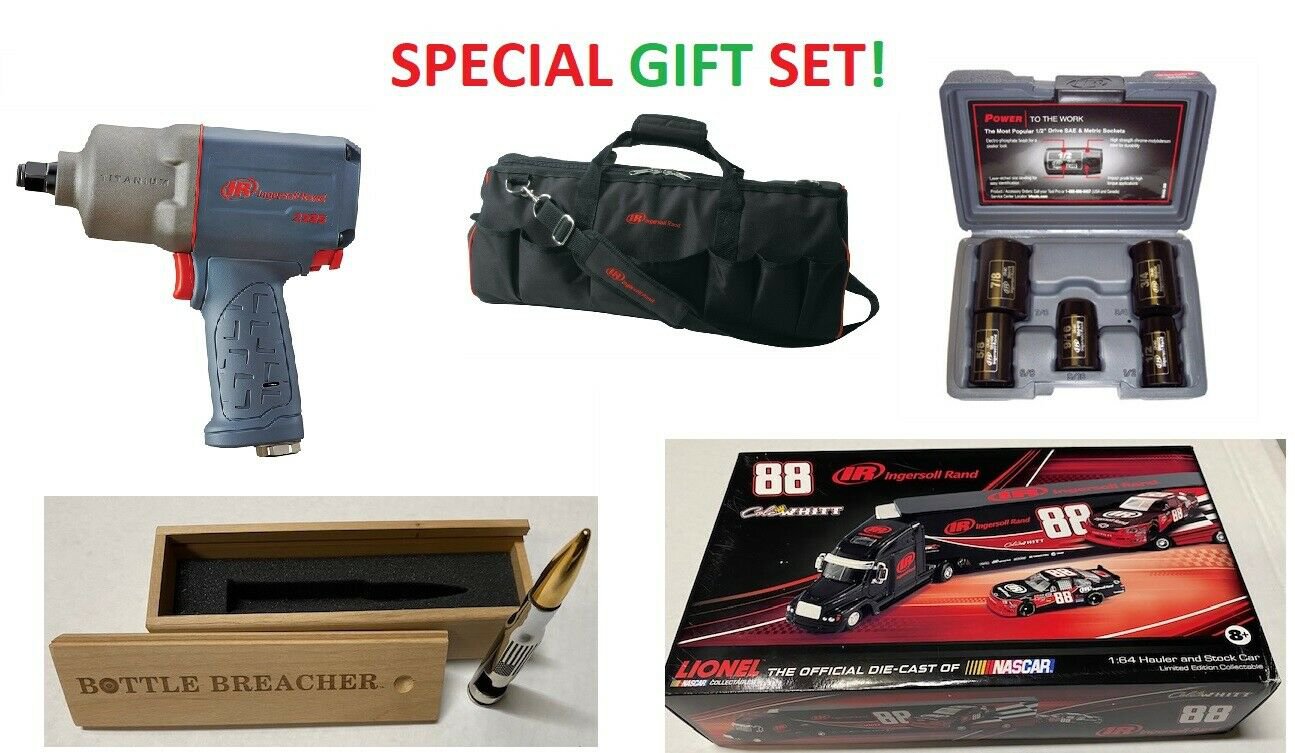 Ingersoll Rand 2235TIMAX 1/2" Drive Titanium Air Impact Wrench Xmas Special Set