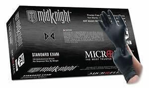 BOX OF 100 BLACK POWDER FREE NITRILE MECHANICS EXAM RUBBER GLOVES EXTRA LARGE XL