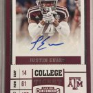 2017 Justin Evans signed rookie card