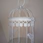 Lantern Bird Cage Style Decor-Rustic-Vintage-Metallic White Color Lantern-Garden