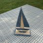 Wooden Boat Brown Blue Handmade Nautical Decor Sailboat Kids boat Miniature