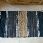 Leather Rug Brown Blue Mustard Color Fireplace Sparks Resistant and Protection