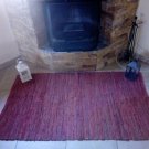 Leather Rug Orange-Red Color Fireplace Sparks Resistant and Protection