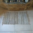 Leather Rug Beige Color Fireplace Sparks Resistant and Protection