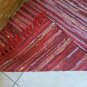 Leather Rug Shiny Red Fireplace Sparks Resistant and Protection