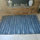 Leather Rug Shiny Gray Fireplace Sparks Resistant and Protection