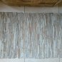 Leather Rug Beige Fireplace Sparks Resistant and Protection