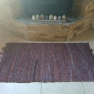 Leather Rug Red Fireplace Sparks Resistant and Protection