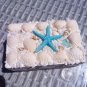 Nautical Box Handmade Wooden White Blue with Starfish and shells Nautical Decor