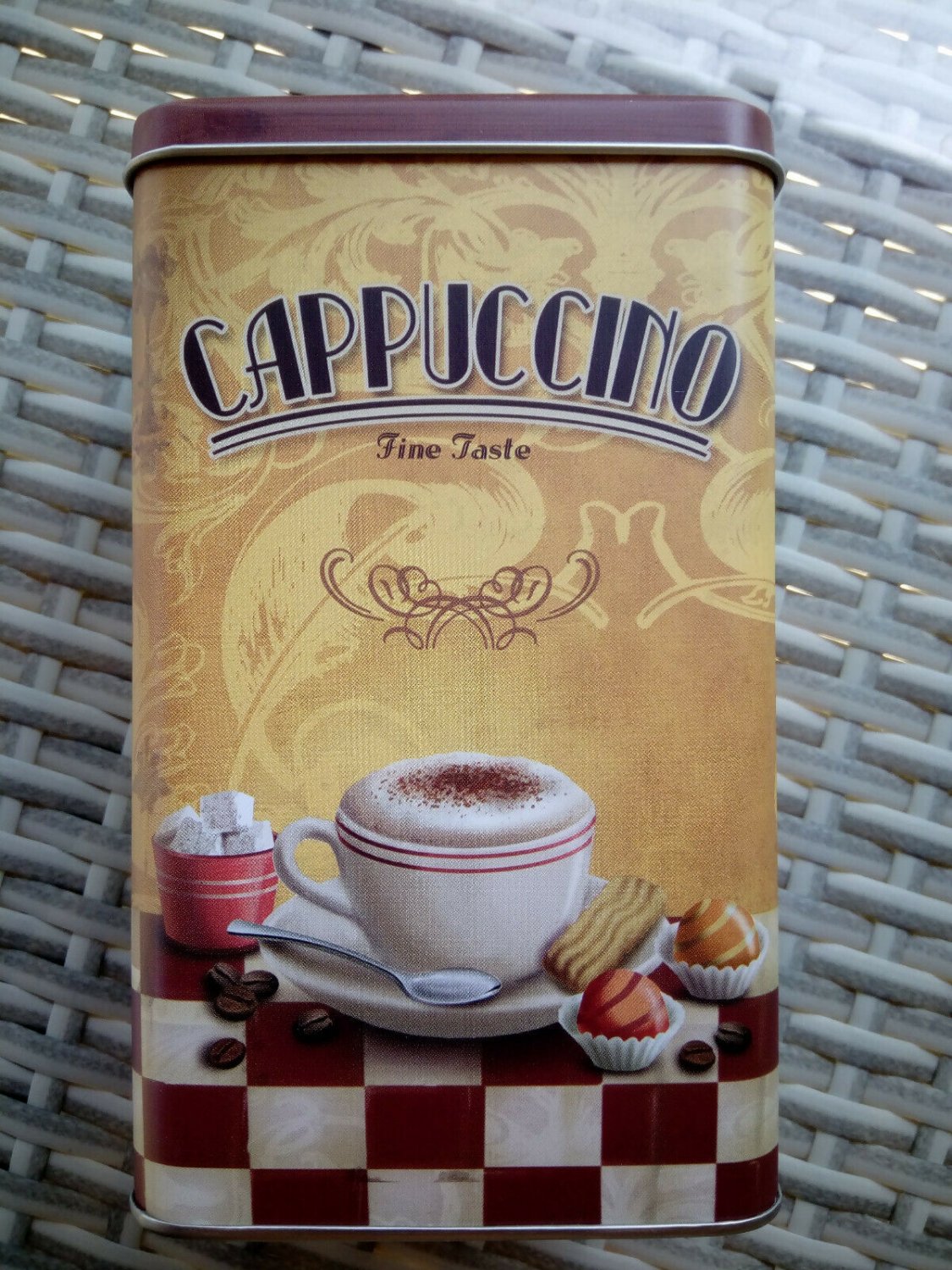 Vintage Style Tin Box-Metal Canister-Metal Can-Decorative Small Tin Box-Kitchen