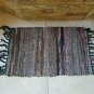 Leather Rug Striped Brown Chocolate Fireplace Sparks Resistant and Protection