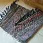 Leather Rug Striped Brown Chocolate Fireplace Sparks Resistant and Protection
