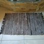 Leather Rug Shiny Brown Fireplace Sparks Resistant and Protection