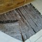 Leather Rug Shiny Brown Fireplace Sparks Resistant and Protection