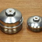 2003-2007 Ford F250 Super Duty Powerstroke 6.0L Billet Oil + Fuel Filter Cap
