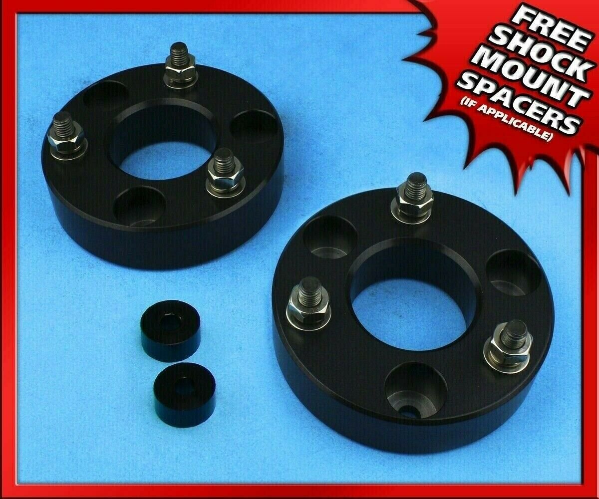 Fits 2003-2017 Ford Expedition 3" Front Black Aluminum Strut Spacers Kit 4X2 4X4