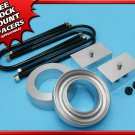 2" Front + 1" Rear Silver Billet 3.5" Axle Lift Kit For 2002-2008 Dodge Ram 1500