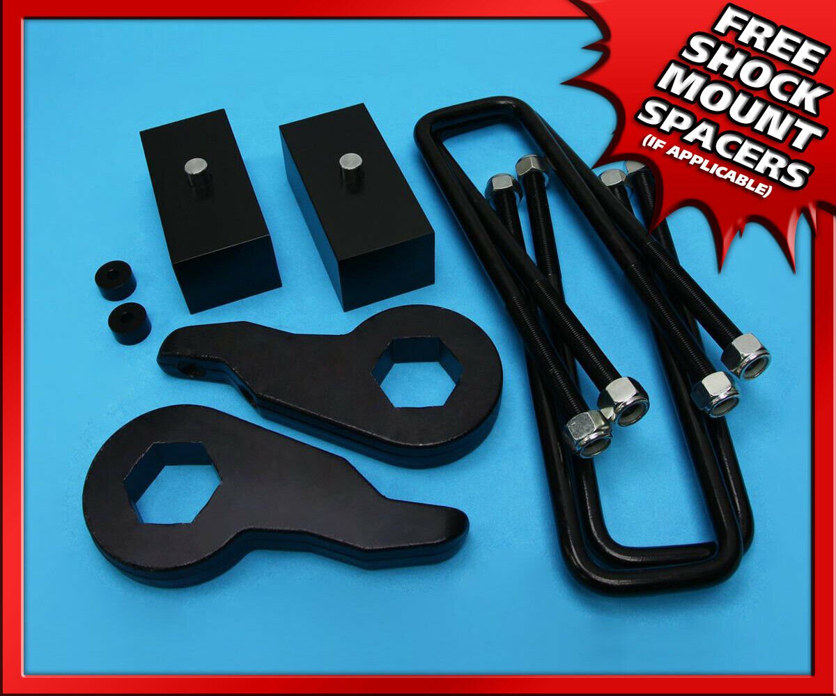 1-3" Front Forged + 1" Rear Black Billet Lift Kit 1988-1999 Chevy GMC K1500 4WD