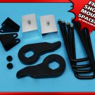 1-3" FT + 1" Silver Billet RR Lift Kit 88-99 GMC Chevy K2500 4WD w/ Extenders