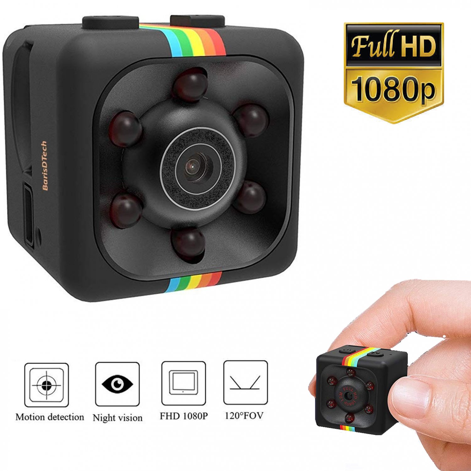 Mini Hidden Spy Camera Full HD 1080P Motion Detection Night Vision Dash Nanny Camera