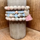 Pink zebra jasper bracelet