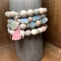 Pink zebra jasper bracelet