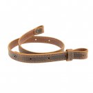 Buffalo Leather Rifle Gun Sling_Crazy Horse/Brown_Amish Handmade_1" Wide BK