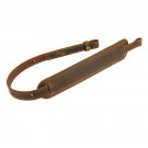 Nohma Leather_Buffalo Leather Rifle Gun Sling, Crazy Horse Brown_Amish Handmade