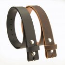 Buffalo Leather Casual Belt Strap_No Buckle_1-1/2"_Amish Handmade Black - Brown