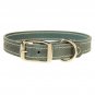 Leather Dog Collar Accent Stitched_Medium, Large, XL_1" Wide_Amish Handmade