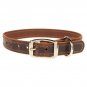 Leather Dog Collar Accent Stitched_Medium, Large, XL_1" Wide_Amish Handmade