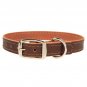 Leather Dog Collar Accent Stitched_Medium, Large, XL_1" Wide_Amish Handmade