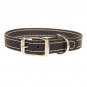 Leather Dog Collar Accent Stitched_Medium, Large, XL_1" Wide_Amish Handmade