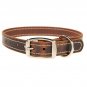 Leather Dog Collar Accent Stitched_Medium, Large, XL_1" Wide_Amish Handmade