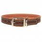 Leather Dog Collar Accent Stitched_Medium, Large, XL_1" Wide_Amish Handmade